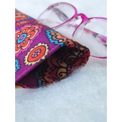 Etui à lunettes fun colorés mandala Création artisanale