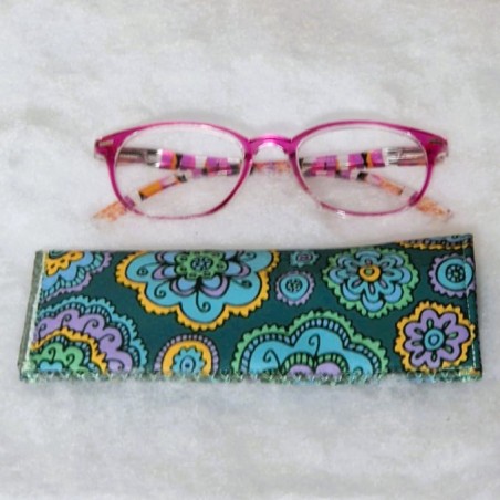 Etui à lunettes fun colorés mandala Création artisanale