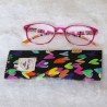 Etui à lunettes fun colorés coeurs Création artisanale