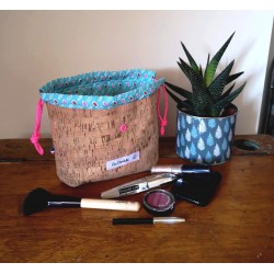 Bourse maquillage PetitPan turquoise
