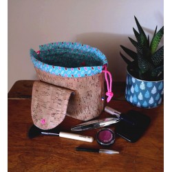 Bourse maquillage PetitPan turquoise