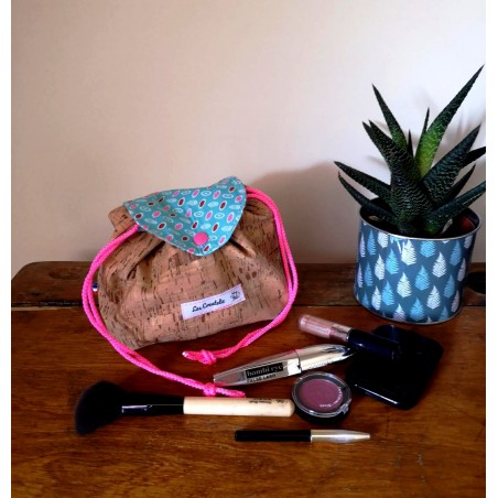 Bourse maquillage PetitPan turquoise