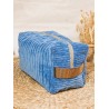 Trousse de toilette imperméable velours côtelé Création artisanale