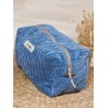 Trousse de toilette imperméable velours côtelé Création artisanale