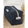 Trousse de toilette imperméable velours côtelé Création artisanale