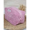 Trousse de toilette imperméable velours côtelé Création artisanale
