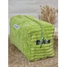 Trousse de toilette imperméable velours côtelé Création artisanale