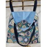 Totebag Sac fourre-tout bleu vintage Création artisanale