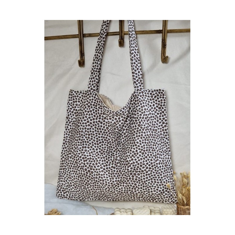 Tote-bag Sac fourre-tout leopard Création artisanale