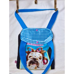 Totebag Sac fourre-tout en jean humour doggy Création artisanale