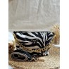 Sac bandoulière EMMA simili cuir zèbre noir & blanc Création artisanale fantaisie