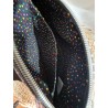 Sac bandoulière EMMA simili cuir pied de poule noir & rose Création artisanale fantaisie