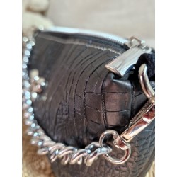 Sac bandoulière EMMA simili cuir marron chocolat Création artisanale fantaisie