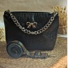 Sac bandoulière EMMA simili cuir marron chocolat Création artisanale fantaisie