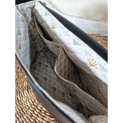 Sac bandoulière LOUISE simili cuir et fausse fourrure camouflage Création artisanale