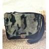 Sac bandoulière LOUISE simili cuir et fausse fourrure camouflage Création artisanale