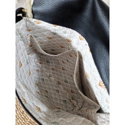 Sac bandoulière LOUISE simili cuir et fausse fourrure Teddy Bear Création artisanale