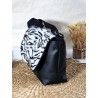 Sac bandoulière LOUISE simili cuir et fausse fourrure zèbre Création artisanale