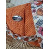 Sac bandoulière EMMA toile tissée orange sisal Création artisanale fantaisie