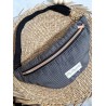 Sac banane MAIA velours marron choco chic et tendance Création artisanale