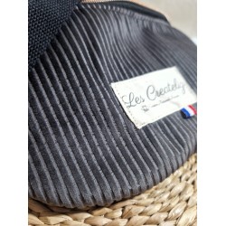 Sac banane MAIA velours marron choco chic et tendance Création artisanale