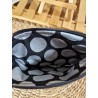 Trousse Pochette S simili cuir gris argenté Création artisanale