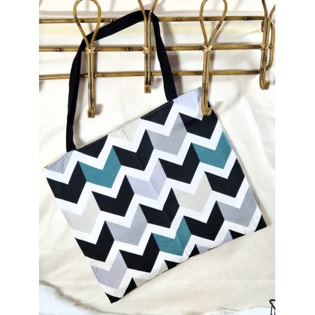 Tote-bag Sac fourre-tout chevron Création artisanale