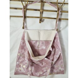 Tote-bag Sac fourre-tout rose doré Création artisanale