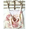 Tote-bag Sac fourre-tout écru rose Jouy Création artisanale