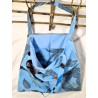 Tote-bag Sac fourre-tout bleu oiseau Création artisanale