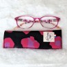 Étui à lunettes fun fuchsia & noir