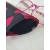 Étui à lunettes fun fuchsia & noir