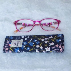 Étui à lunettes fleurs sur...