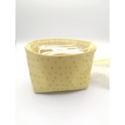 Lingettes Panier Filet jaune moutarde