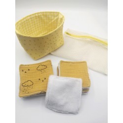 Lingettes Panier Filet jaune moutarde