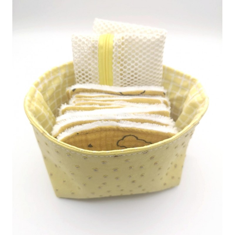 Lingettes Panier Filet jaune moutarde