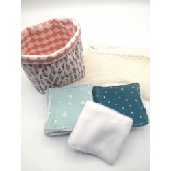 Lingettes Panier Filet plumes colorées