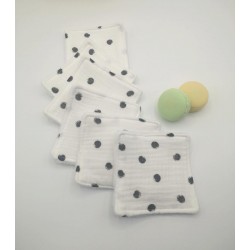 Lingettes démaquillantes lavables blanches