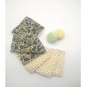 Lingettes démaquillantes lavables jaune fleurs