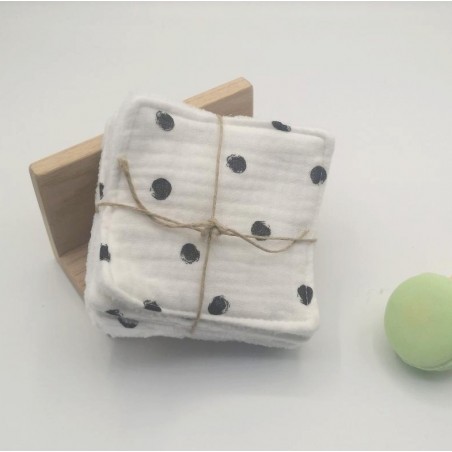 Lingettes démaquillantes lavables blanches
