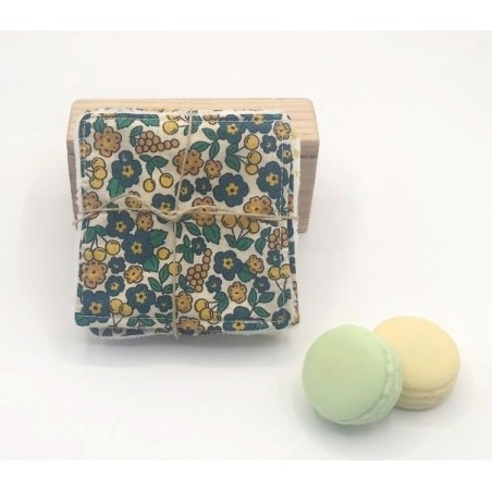 Lingettes démaquillantes lavables jaune fleurs