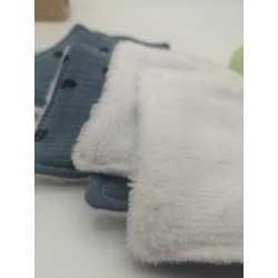 Lingettes démaquillantes lavables bleu jean